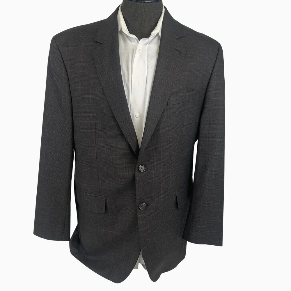 Ralph Ralph Lauren Blazer Mens 43R Brown Check Sport Coat Dillard's Plaid Jacket
